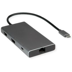 VALUE USB Typ C Dockingstation, HDMI+DP 4K60, 3x US3.2Gen (12.99.1139)