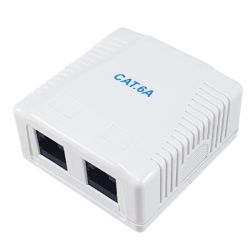 Equip Aufputzdose Cat6A 2-Port 2x RJ45 UTP (235216)