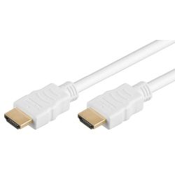 Goobay 1m HDMI Kabel 2.0 mit Ethernet, weiß [4K (2160p), bis  (61018)