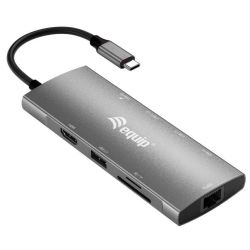 Equip Dock USB-C->HDMI,Gigabit LAN,USB3.0,100WPD,SD/TF 0,25m (133490)