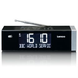 LENCO CR-640BK DAB+/FM Stereo Uhrenradio mit BT und 2x4W RMS (A005097)