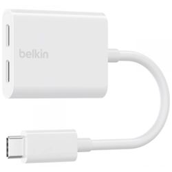 Belkin RockStar USB-C Audio- und Ladeadapter, weiß (F7U081btWH)