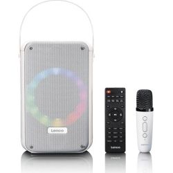 BTC-060 Portabler Lautsprecher weiß mit Karaokefunktion (A005483)