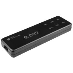 USB-Schnellladestation 120 Watt, 6-Port (schwarz, PD 3.0,  (PCA-D003S)
