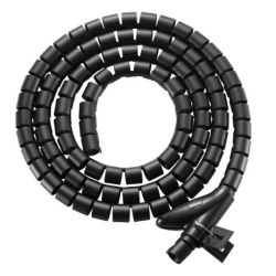 Equip Spiral-Kabelschlauch 250cm für Untertischmontage  sw (650868)