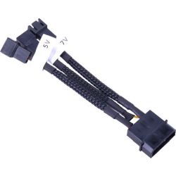 Adapter 4Pin Molex auf 3Pin 5V/7V/12V 10cm schwarz (87490)