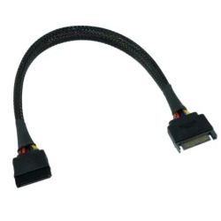 SATA-Stromverlängerung 15-Pin zu 15-Pin 30cm schwarz (87473)