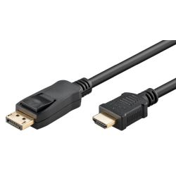 Goobay Videokabel 64837 DP auf HDMI 300cm schwarz (64837)