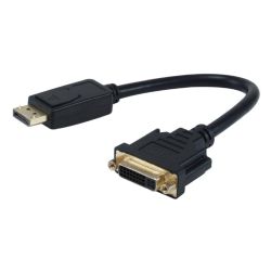 Equip DisplayPort->DVI-I 0,25cm St/Bu 1920x1200/60Hz schwarz (133443)