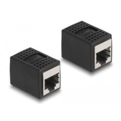 DELOCK Adapter RJ45 Buchse zu RJ45 Buchse Cat.6A schwarz (87796)