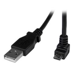 StarTech USB 2.0 A auf Micro USB B Kabel abgewinkelt schwarz, 2.0m (USBAUB2MD)