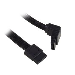 SATA III Kabel 50cm gewinkelt / gerade - sleeve black (SST-CP08)