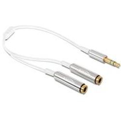 Audiokabel 3,5mm Klinke-> 2x 3,5mm Klinke St/Bu 0.25m (65355)