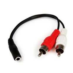 6IN 3.5MM STEREO FEMALE TO 2X (MUFMRCA)