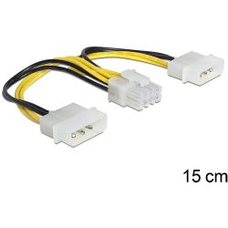 SATA-Stromadapter 8-Pin EPS auf 2x 4-Pin, 15cm (83410)