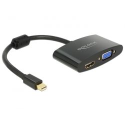 Adapter mini DisplayPort Stecker zu HDMI-A/VGA Buchse schwarz (65553)