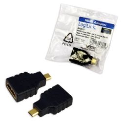 Adapter Micro HDMI-D Stecker zu HDMI-A Buchse schwarz (AH0010)