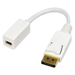 Adapter DisplayPort Stecker zu Mini DisplayPort Buchse weiß (CV0040)