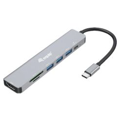 Equip Dock USB-C->HDMI,3x USB3.0, 100W PD,SD/TF      schwarz (133494)