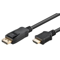 Goobay Videokabel 64836 DP auf HDMI 200cm schwarz (64836)