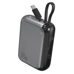 4smarts Powerbank Pocket mit USB-C Kabel 10000mAh, spacegrau (540699)