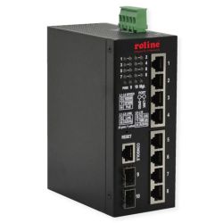 ROLINE Industrial Gigabit Switch, 10 Ports, PoE+, Smart M (21.13.1131)