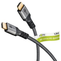 Goobay Plus High-Speed-HDMI™-Kabel mit Ethernet (4K@60Hz), 1 (64993)