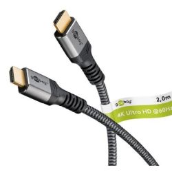 Goobay Plus High-Speed-HDMI™-Kabel mit Ethernet (4K@60Hz), 2 (64994)