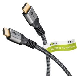 Goobay Plus High-Speed-HDMI™-Kabel mit Ethernet (4K@60Hz), 1 (64998)