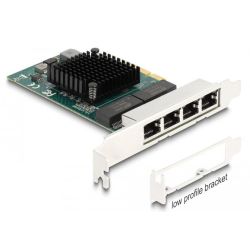 Delock Gigabit LAN-Adapter PCIe 2.0 x4 zu 4x RJ-45 (88208)