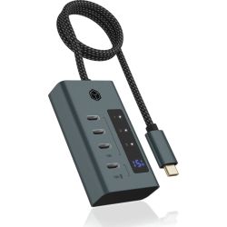 Icy Box IB-HUB1454-C31 4-port USB-Hub grau USB-C 3.1 (IB-HUB1454-C31)