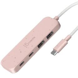 J5Create Eco-Friendly 4-in-1 USB-C Hub rosa (JCH342ER-N)