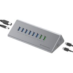 CONCEPTRONIC USB Hub -> 8x USB-A 60W,2x USB-C 3.0 m.N.    (HUBBIES18G)