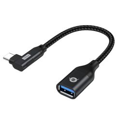 CONCEPTRONIC Adapter USB-C -> USB-A 3.0  OTG 90°gew. schwar (ABBY19B)