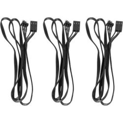 3-Pin Lüfter-Verlängerungskabel 80cm schwarz 3er-Pack (81113)