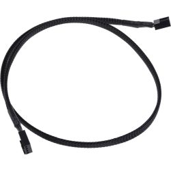 4-Pin PWM Verlängerungskabel 60cm sleeved schwarz (1012291)