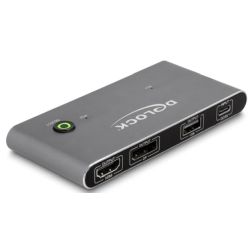 Delock USB-C KVM Switch zu HDMI und Disp (11485)