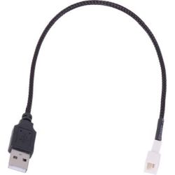 Adapter USB zu 3-Pin 30cm sleeved schwarz (81132)