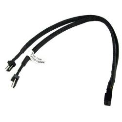 LK Phobya Y-Kabel 3Pin Molex auf 2x 3Pin Molex - Schwarz 30cm (81023)