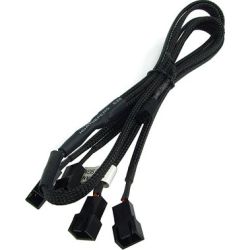  Y-Kabel 3-Pin Molex zu 4x 3-Pin Molex 60cm schwarz (81038)