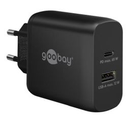 Goobay USB-C™ PD Dual-Schnellladegerät (65 W) schwarz (65409)