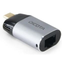 Dicota USB-C to Ethernet Mini Adapter with PD (100W) silver (D32048)