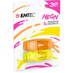 C410 Neon 32GB USB-Stick 2er-Pack (ECMMD32GC410P2NEO)
