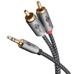 Goobay Plus Audioadapterkabel - 3,5-mm-Klinke zu Stereo-Cinch- (65289)