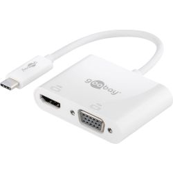 USB-C Multiport-Adapter HDMI+VGA weiß (52430)