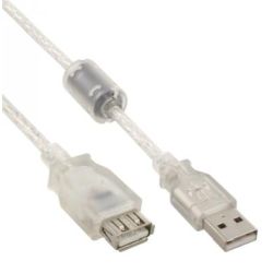 InLine USB 2.0 Verlängerung, Stecker/Buchse, Typ-A transpare (34603Q)