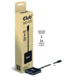 Club3D MST-Hub USB 3.2 Typ C > 2x HDMI 4K60Hz +100W PD St/B (CSV-1558)