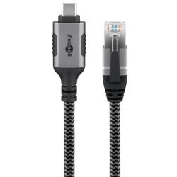 Ethernet-Kabel LAN-Adapter USB-C zu RJ45 15m grau (70755)