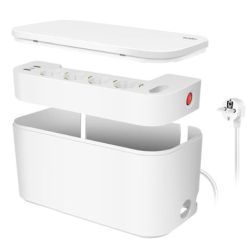 LogiLink LogiLink Kabelbox m. 5-fach-Steckdosenleiste USB/Schuko wei (LPS281U)