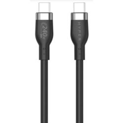 Hyper 2M Silicone 240W USB-C Charging Cable, Black (HJ4002BKGL)